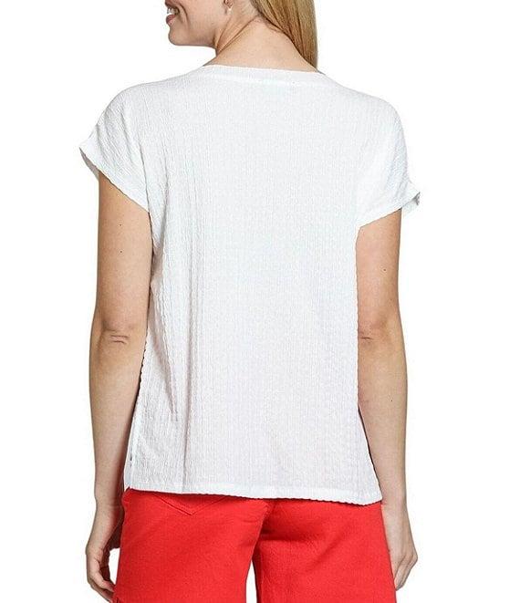 APNY Stretch Woven Crew Neck Short Sleeve Tee Product Image
