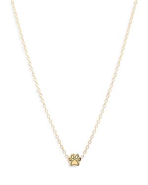 Zoe Chicco 14K Yellow Gold Itty Bitty Paw Pendant Necklace, 16 Product Image
