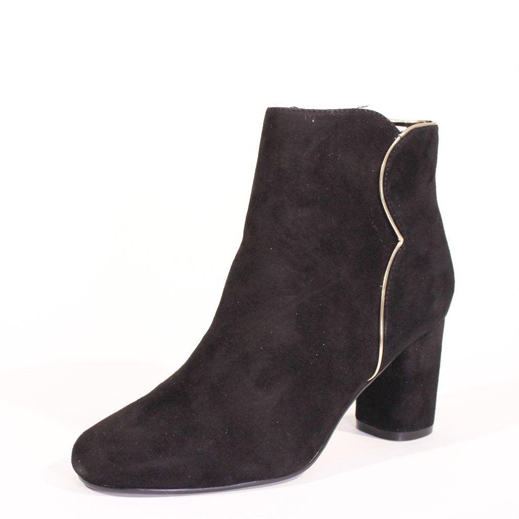 Tatiana Scallop Suede Booties Product Image