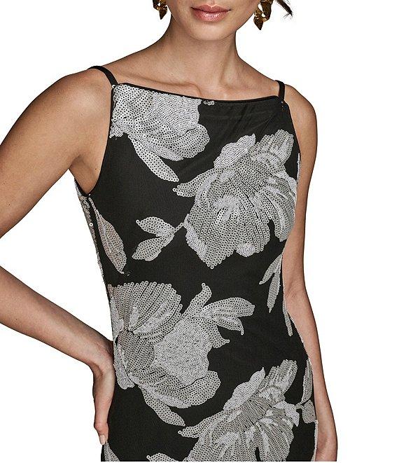 Donna Karan Boat Neck Floral Print Sheath Dress Product Image