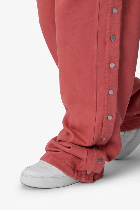 Side Snap Fleece Pants - Rust Product Image