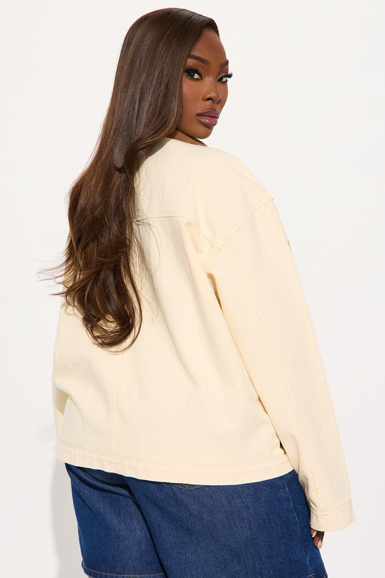 In The Dog House Trucker Jacket - Khaki Female Product Image