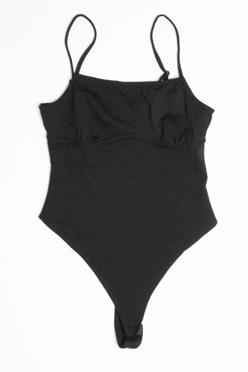 Black Empire Waist Cami Bodysuit Product Image