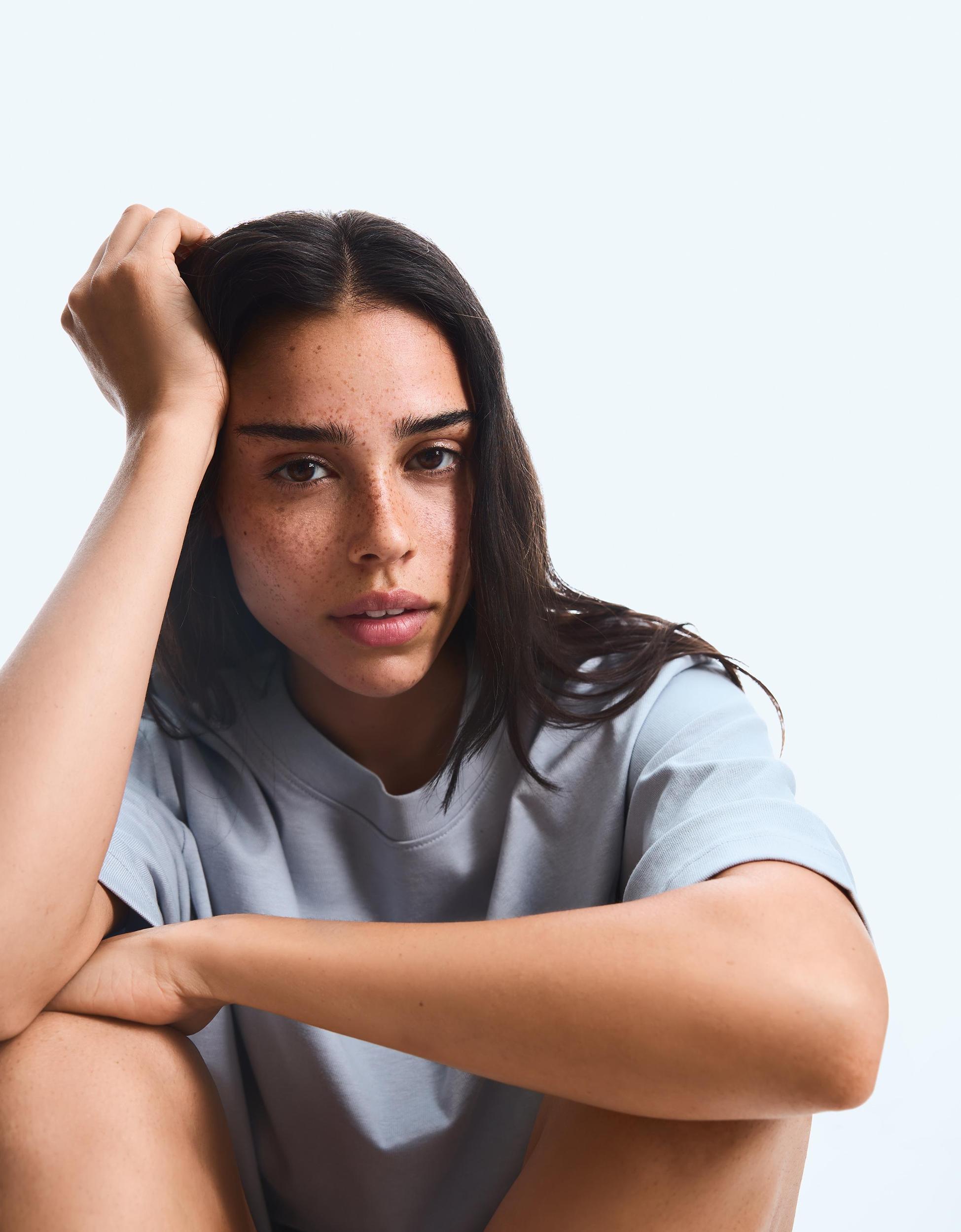 Oversize short sleeve heavy cotton T-shirt Product Image