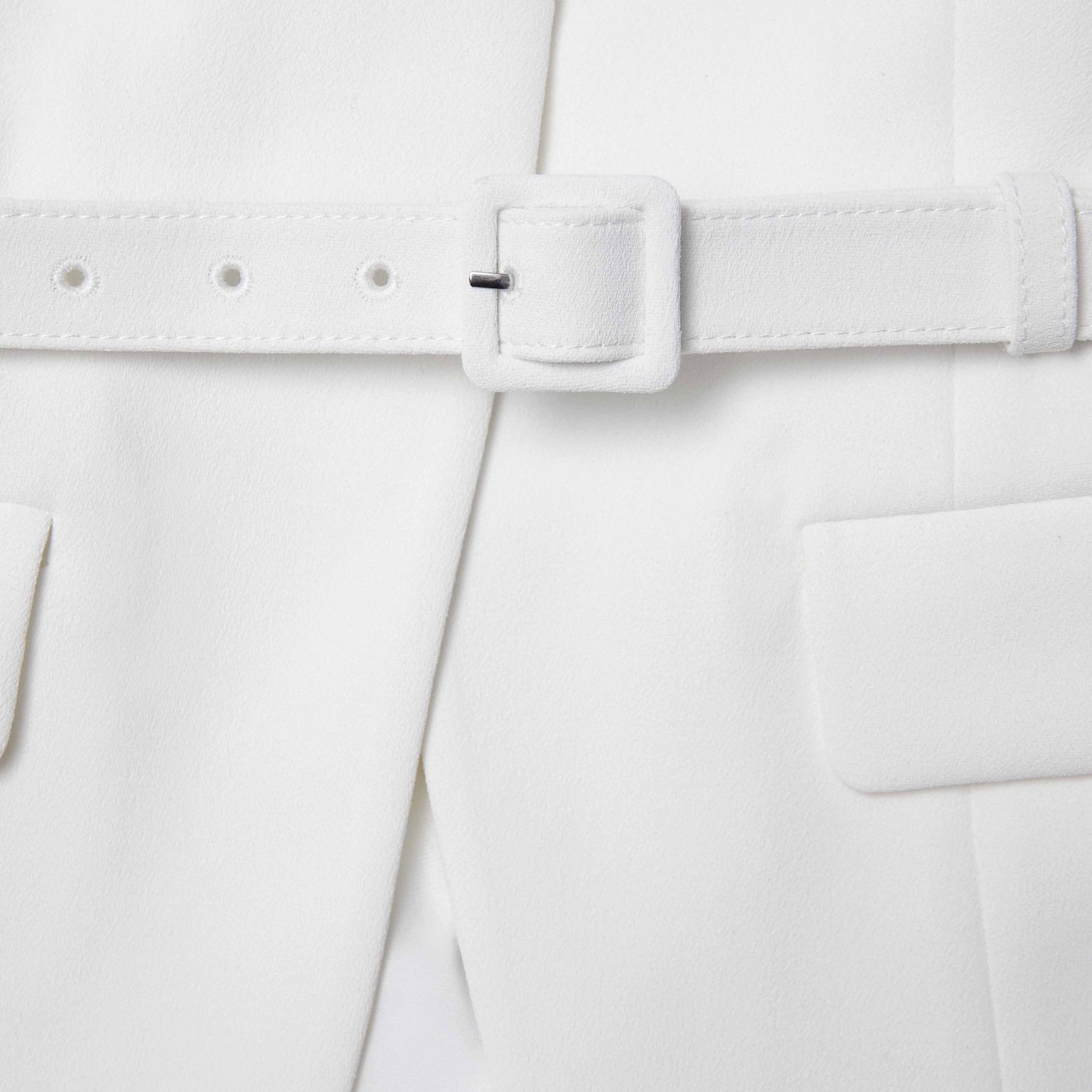 White Crepe Maxi Dress Product Image