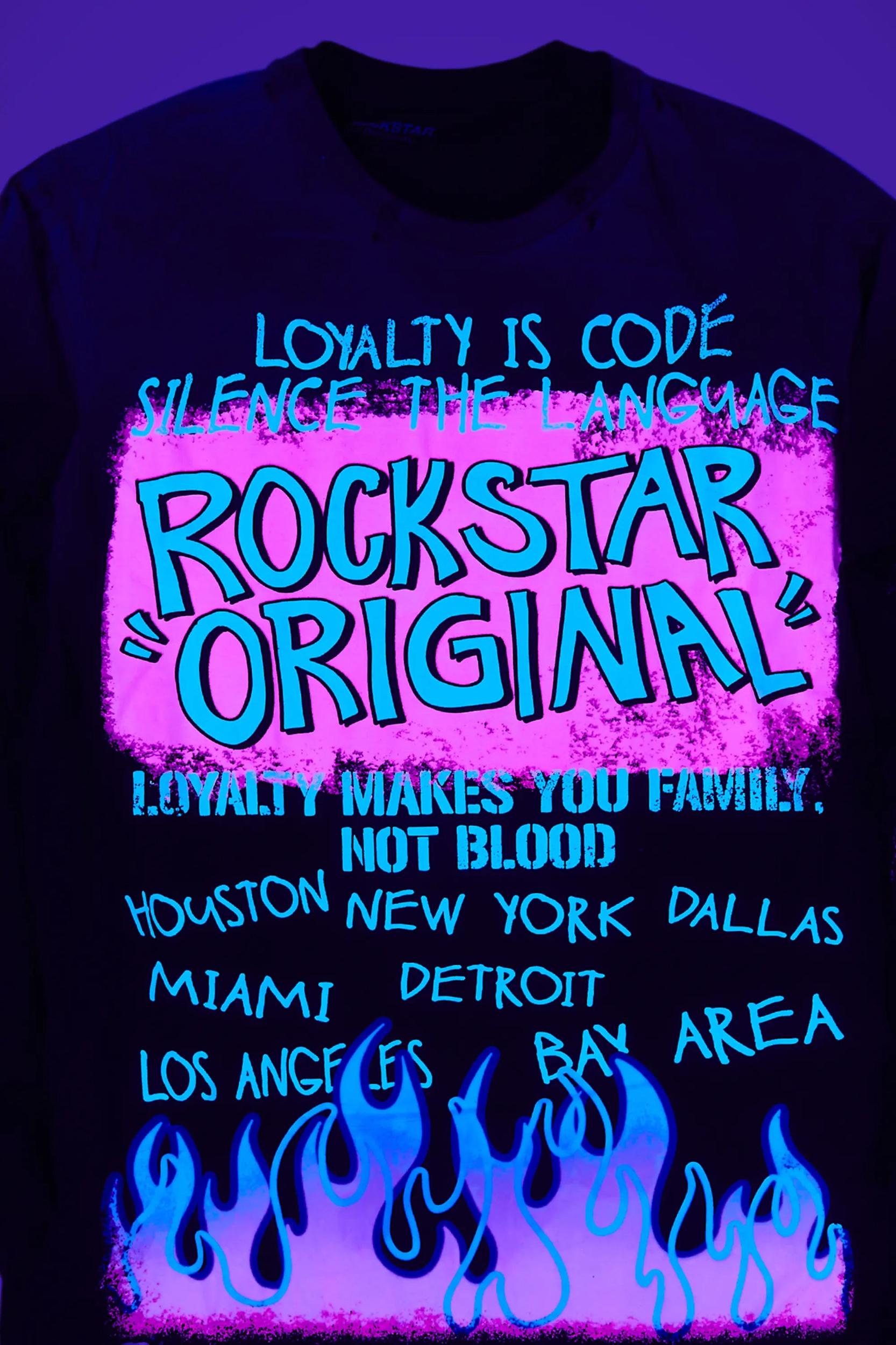 Beno Black Double Layer Long Sleeve Graphic T-Shirt Male Product Image