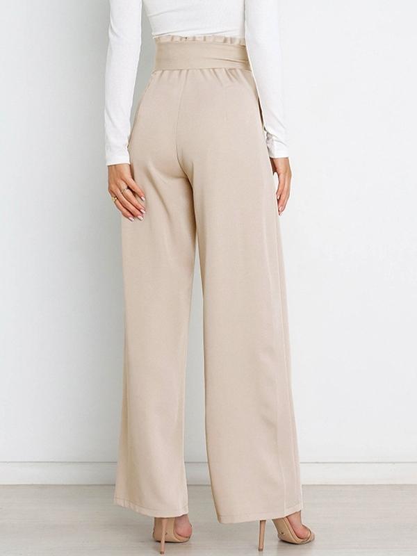 Solid Tie Up Tailored Pants Product Image