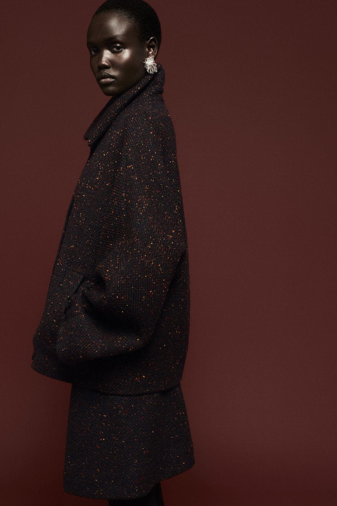 FLECKED WOOL-BLEND MINI SKIRT Product Image