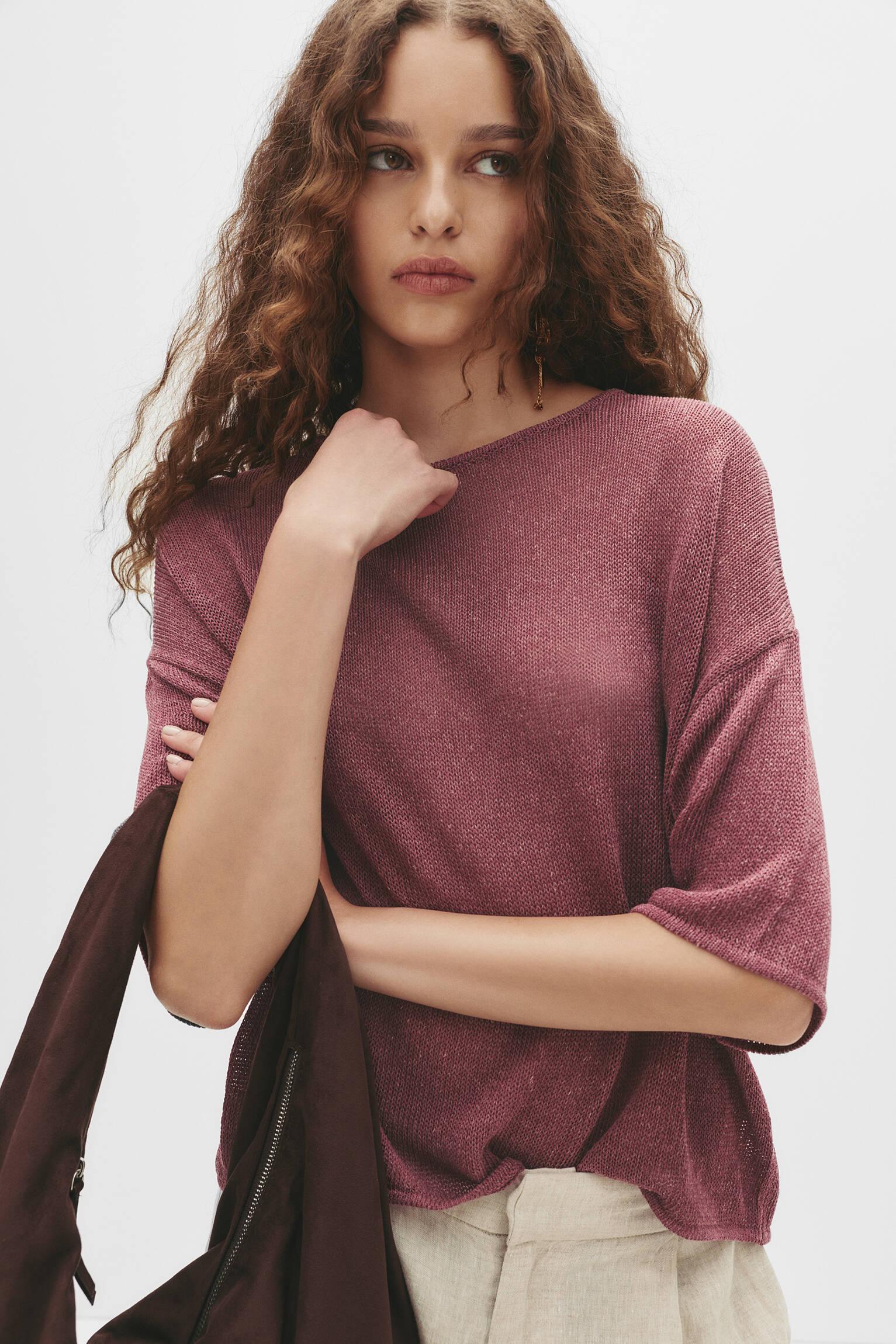 Rustic short sleeve sweater Product Image