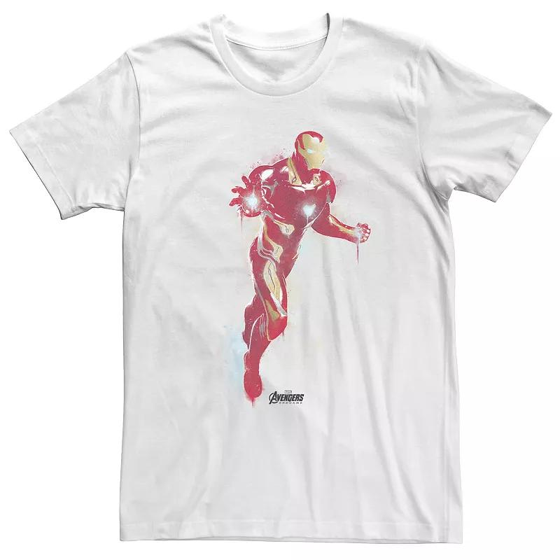 Men's Marvel "Avengers: Endgame" Iron Man Spray Painted Tee, Size: Medium, White Product Image