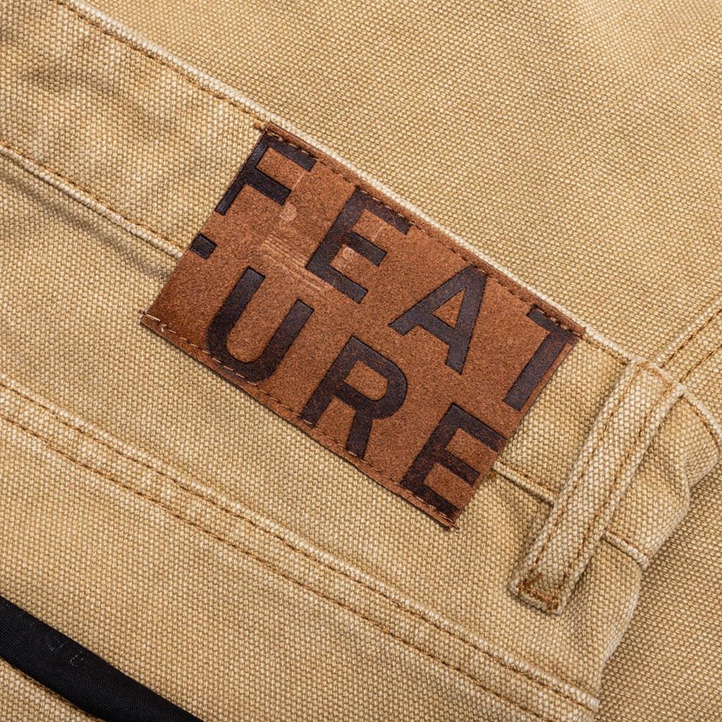 Ryan Double Knee Shorts - Washed Brown Male Product Image