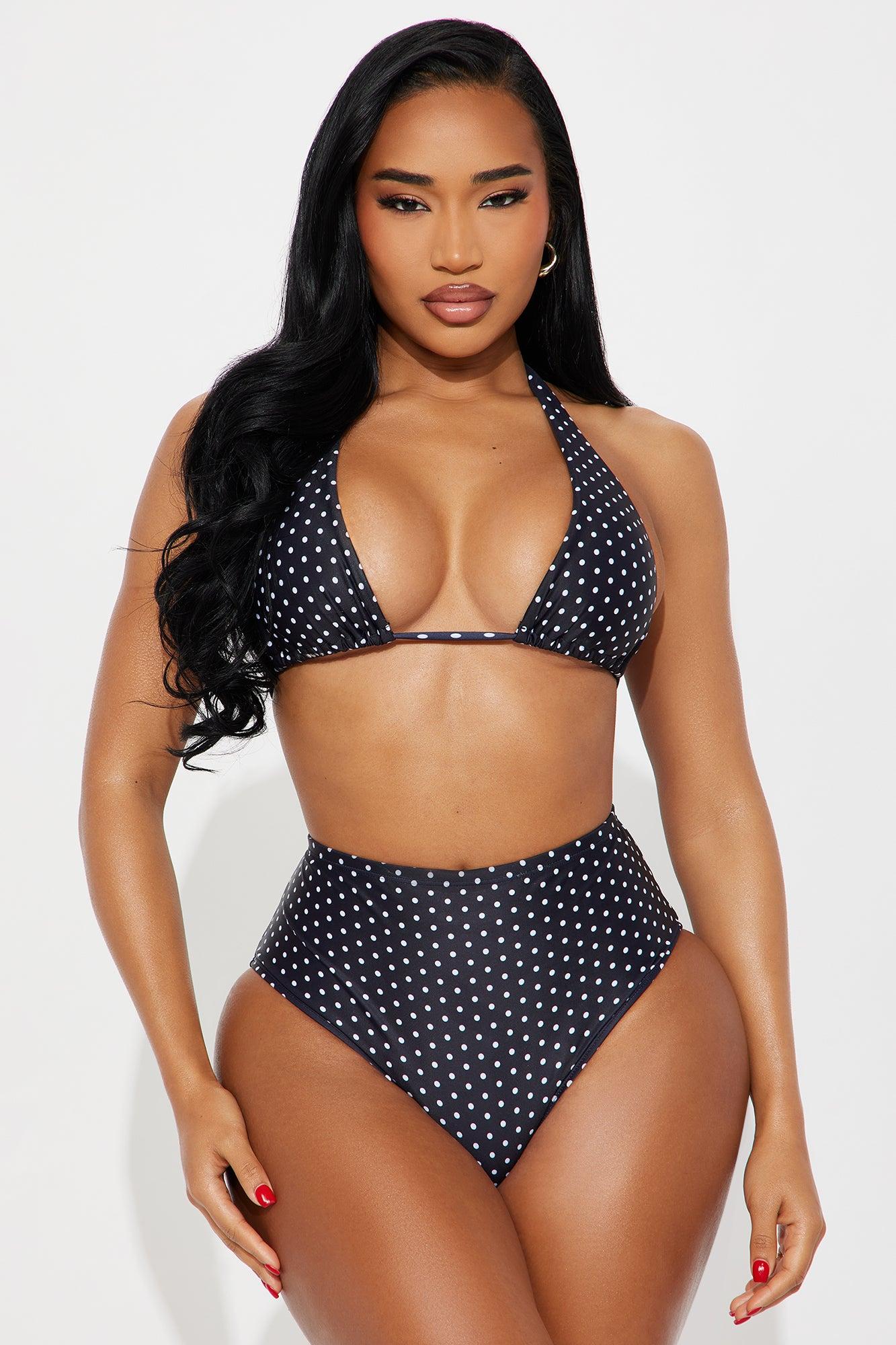 Honolulu Halter High Waist 2 Piece Bikini - Black/combo Product Image