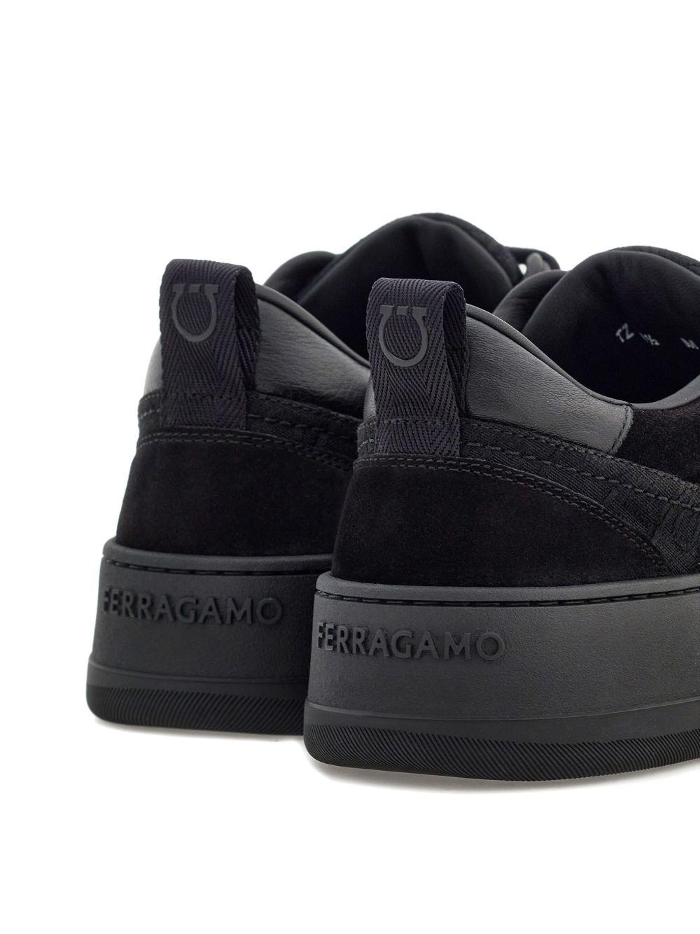 panelled leather sneakers Product Image