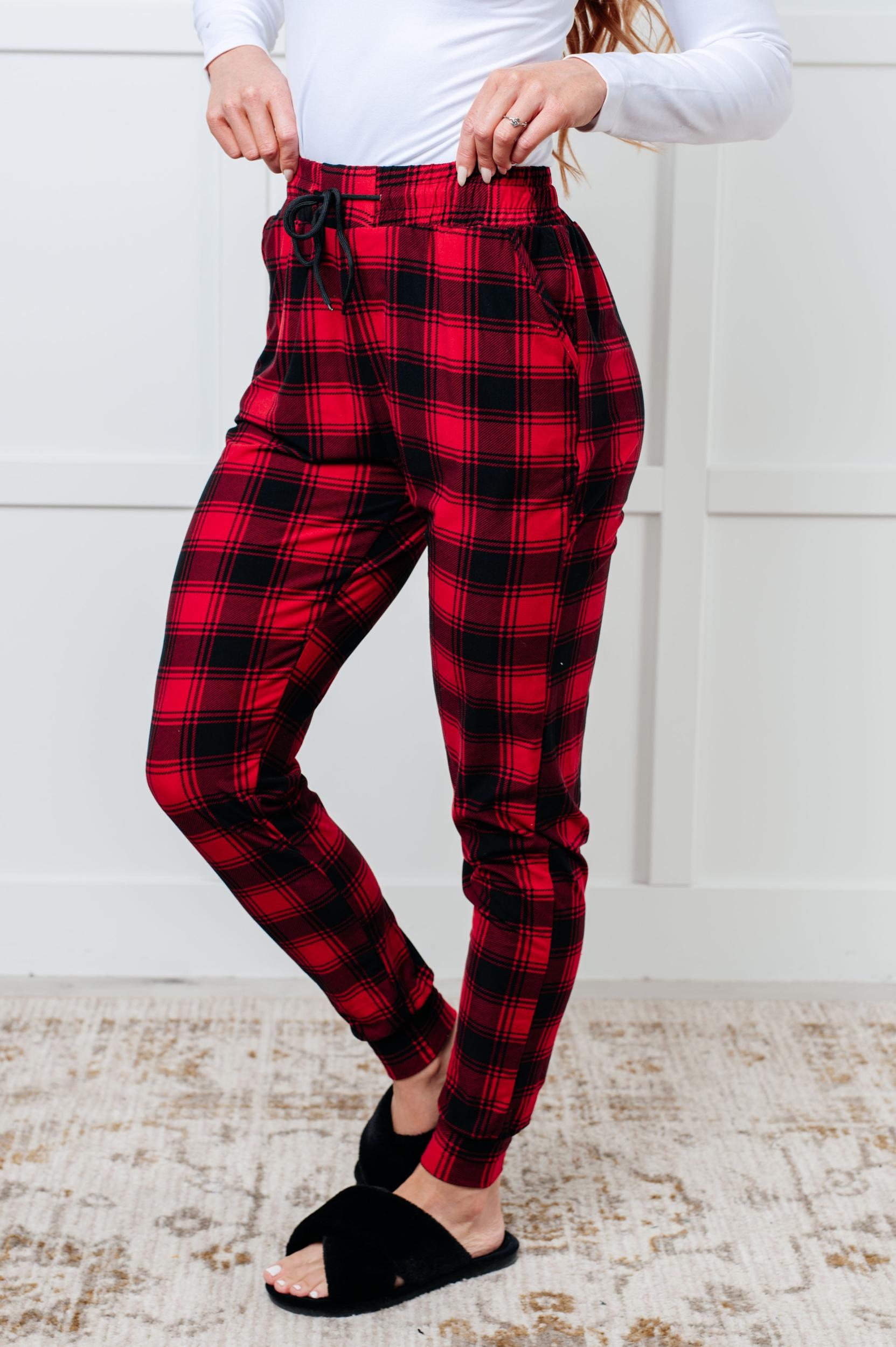 Your New Favorite Joggers in Red Plaid (Online Exclusive) Product Image
