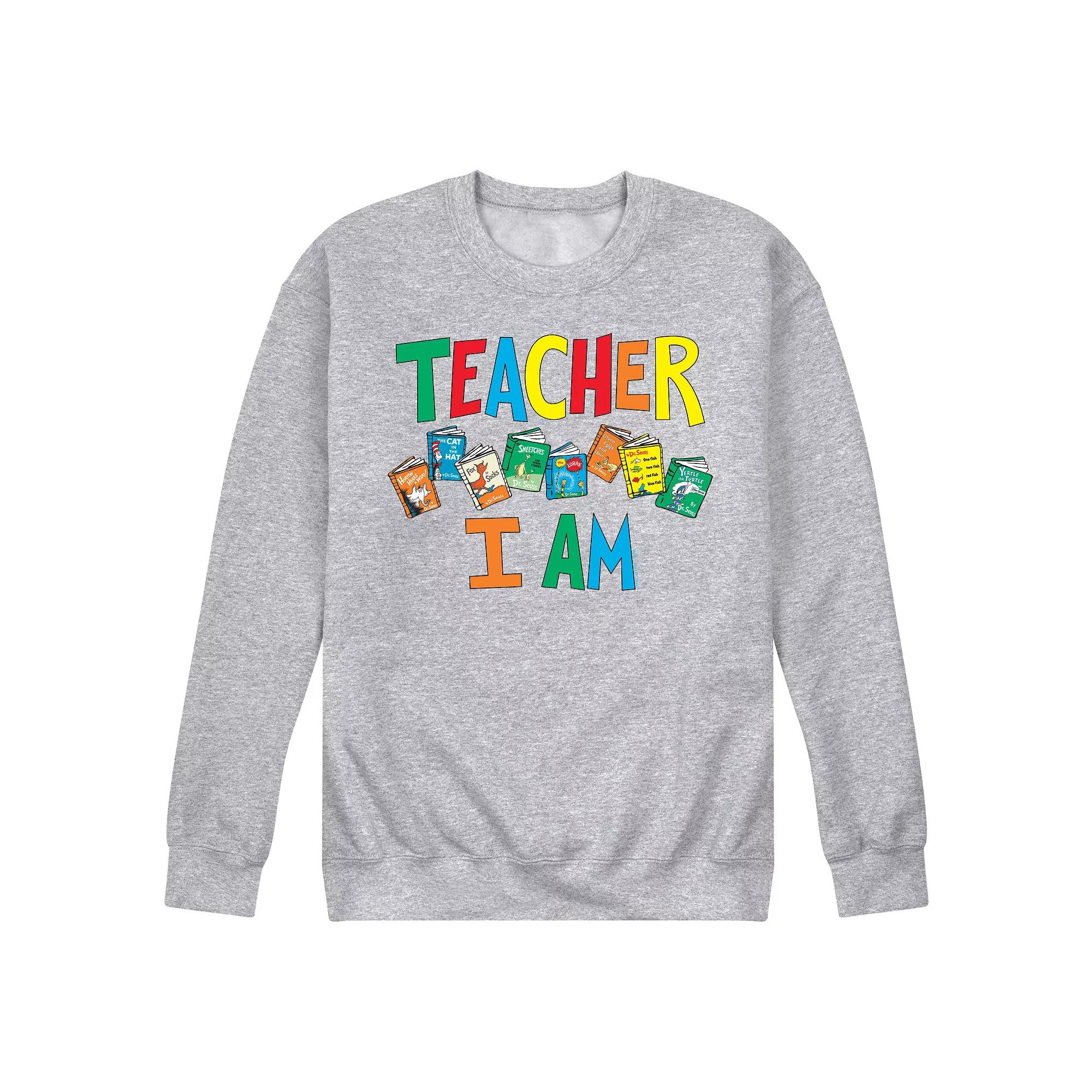Men's Dr Seuss Teacher I Am Graphic Sweatshirt,  Product Image