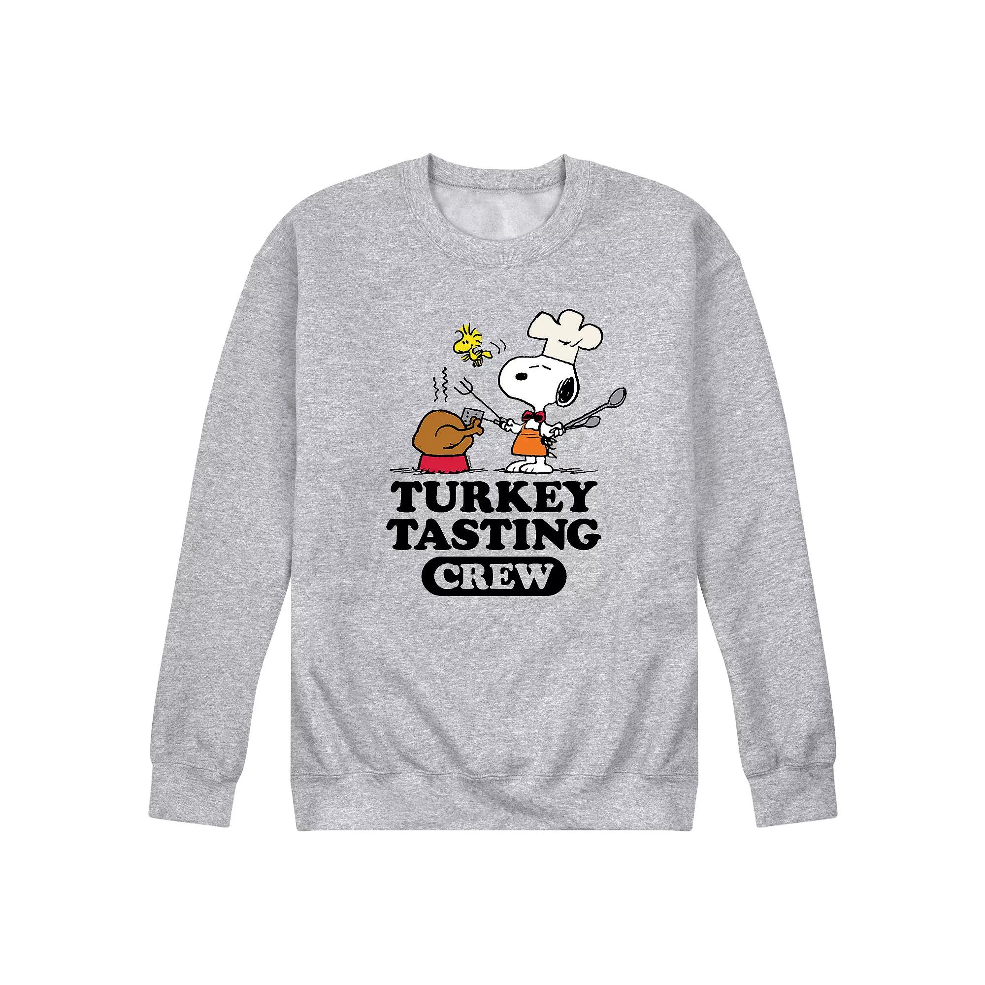 Men's Peanuts Turkey Tasting Crew Sweatshirt,  Product Image
