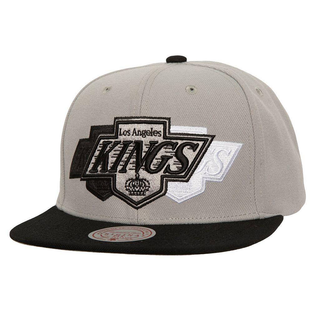 Men's Mitchell & Ness Gray Los Angeles Kings Soul Triple Up Snapback Hat, Kgs Grey Product Image