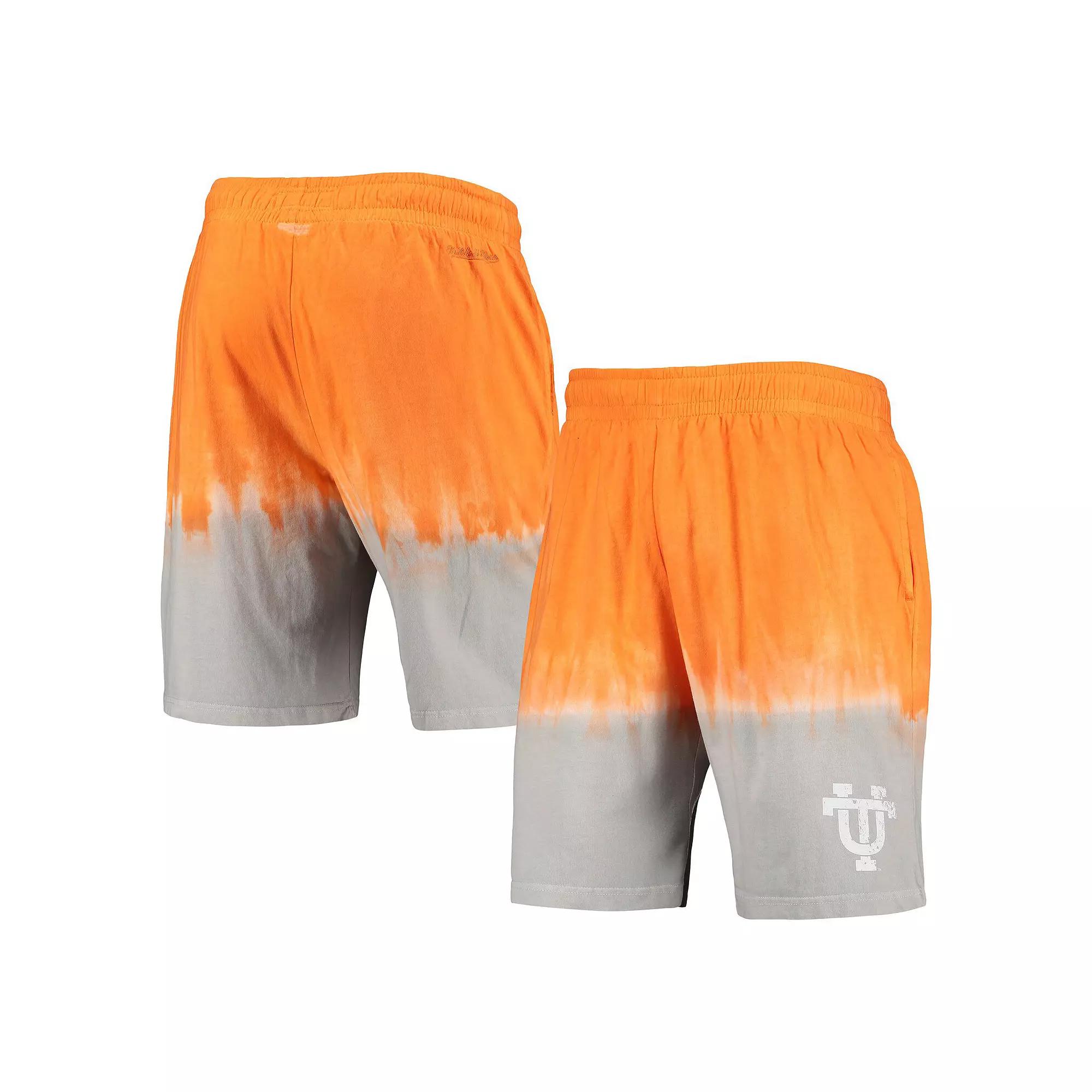 Men's Mitchell & Ness Tennessee Orange/Gray Tennessee Volunteers Tie-Dye Shorts, Size: Large Product Image