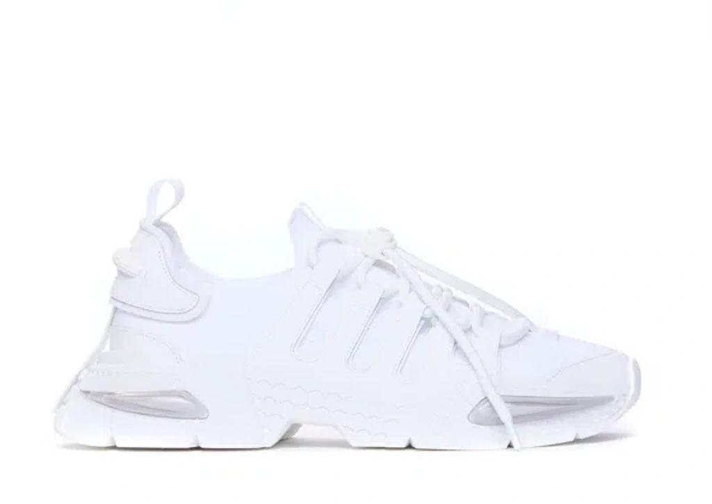 DOLCE & GABBANA White Sneakers With Modern Silhouette And Unique Lacing System Product Image