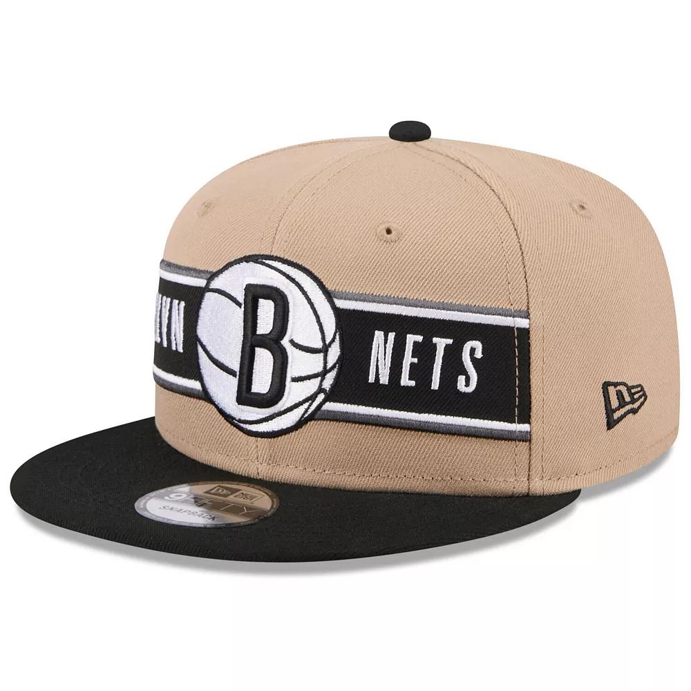 Men's New Era Tan/Black Brooklyn Nets 2024 NBA Draft 9FIFTY Snapback Hat, Team Product Image