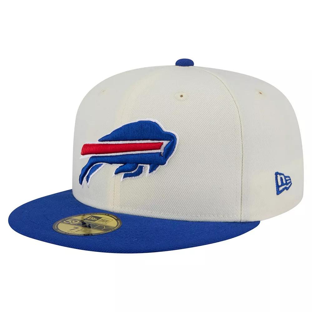 Men's New Era  White/Royal Buffalo Bills Main 59FIFTY Fitted Hat, Size: 7 5/8 Product Image