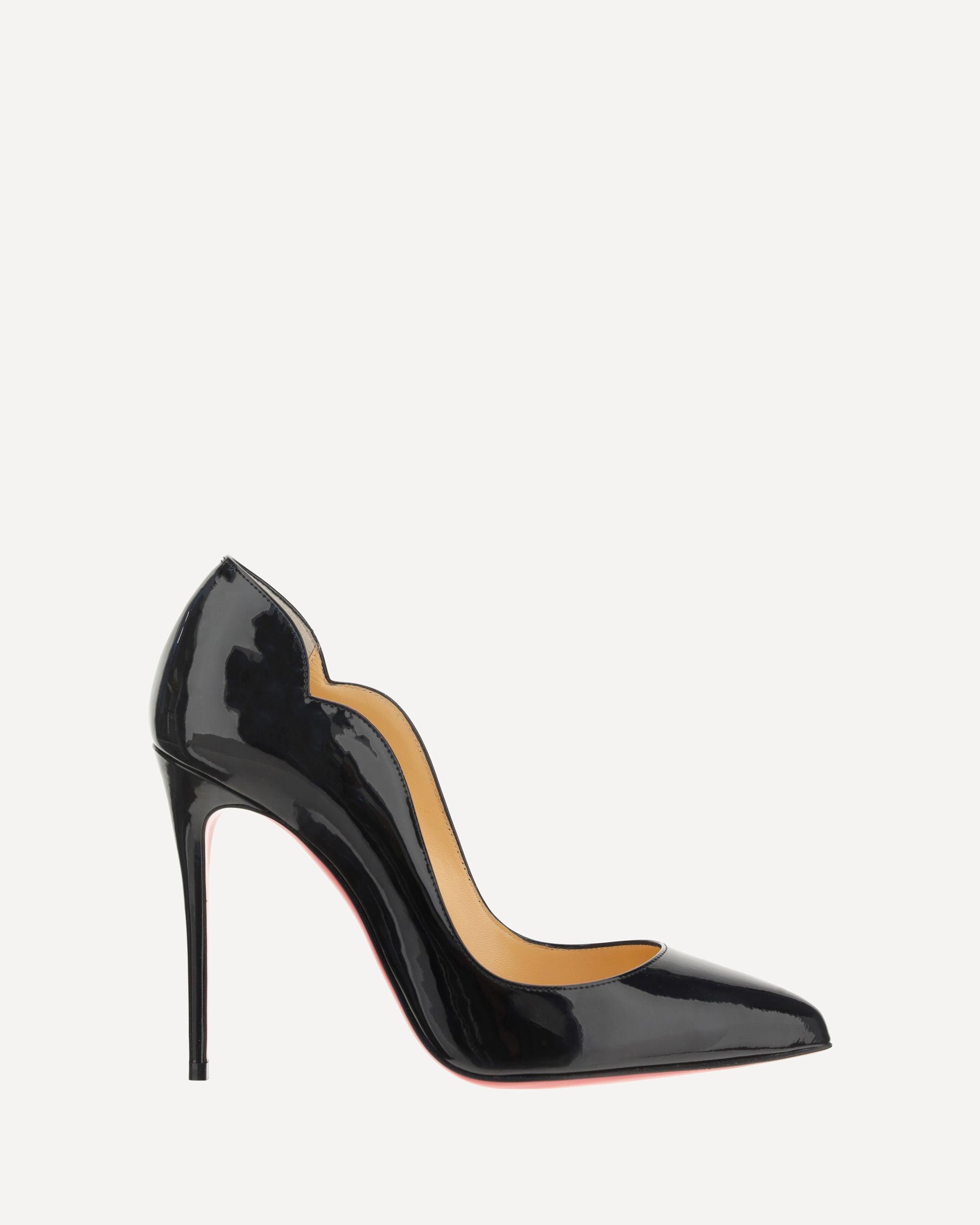 CHRISTIAN LOUBOUTIN Hot Chick Black Patent Leather Pumps Product Image