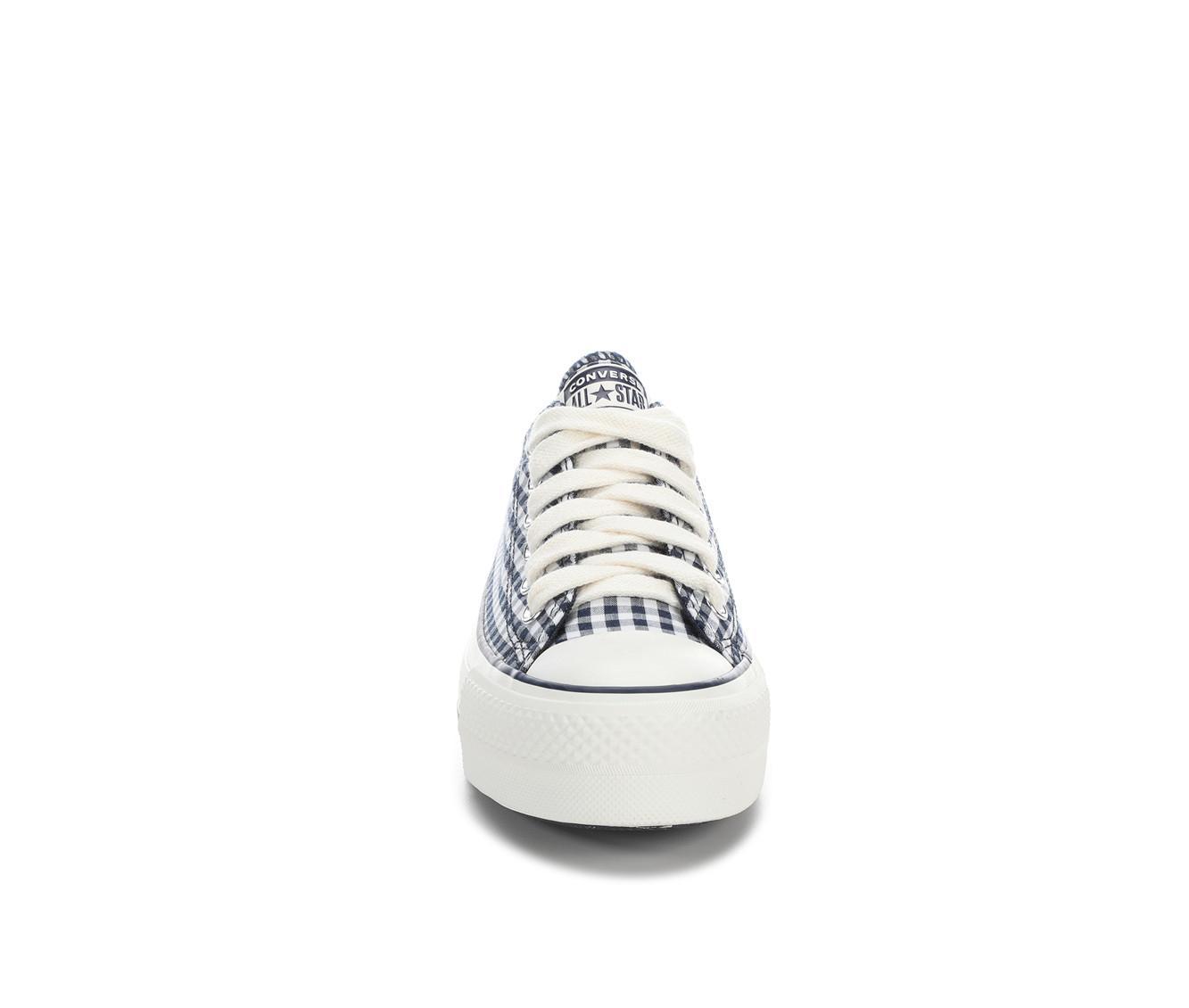 Women's Converse Chuck Taylor All Star Lift Ox Gingham Platform Sneakers Product Image
