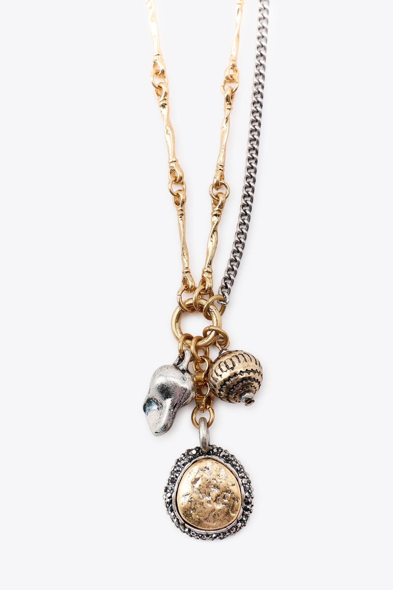 3-PACK OF CORD, COIN AND CHARM NECKLACES Product Image