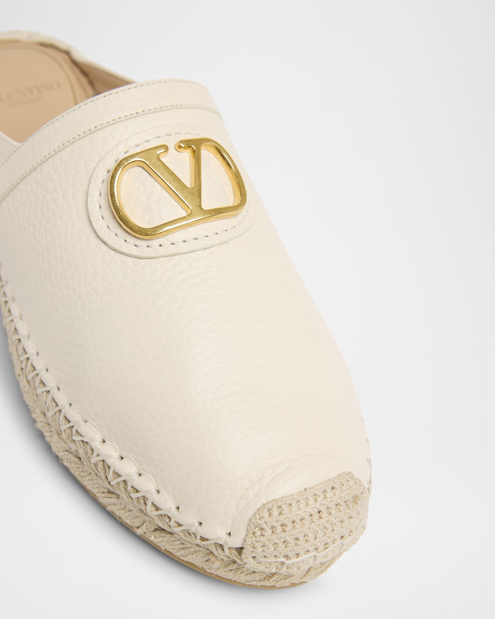 VLogo Leather Medallion Espadrille Mules Product Image