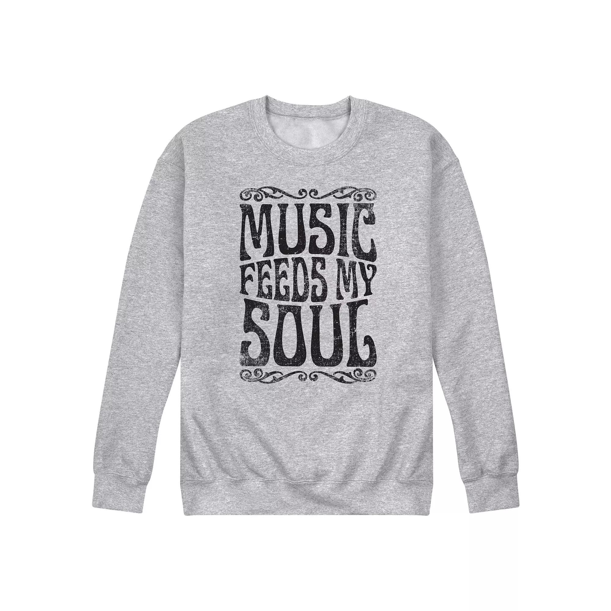 Men's Music Feeds My Soul Fleece Sweatshirt,  Product Image