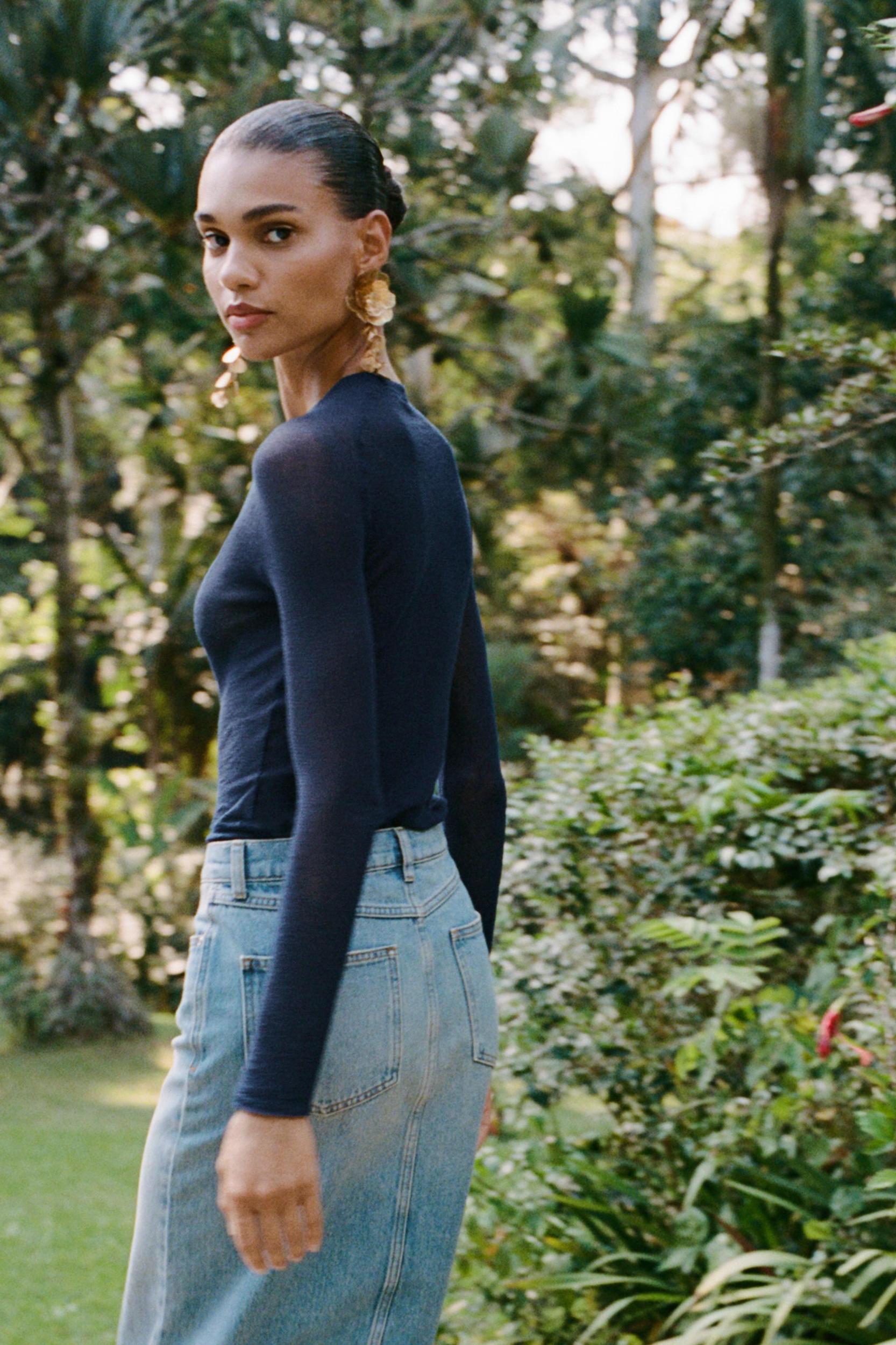 Z1975 DENIM MIDI SKIRT Product Image