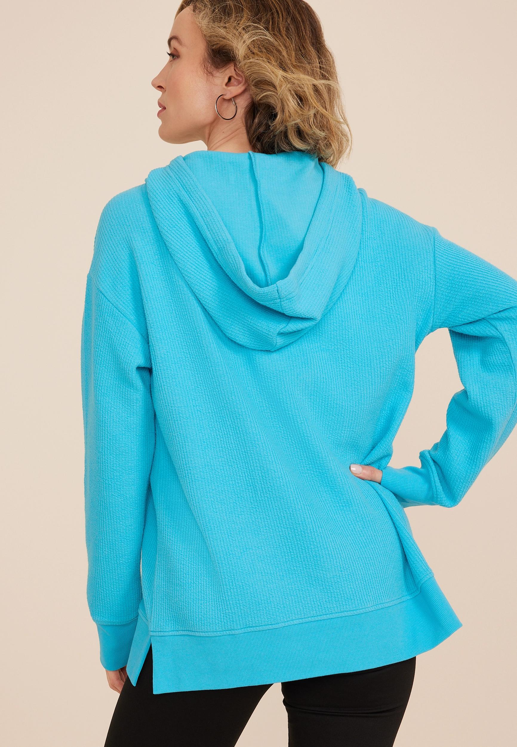 Ribbed Knit Hoodie Product Image