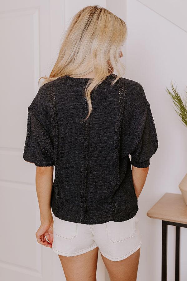 Kind Moment Knit Top in Black Product Image