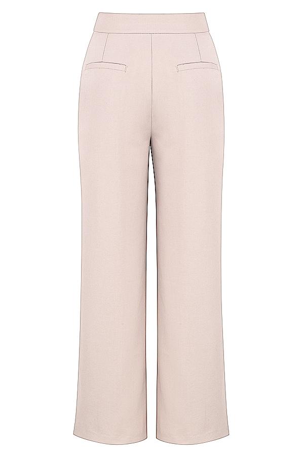 Alivia  beige loose fit trousers Product Image