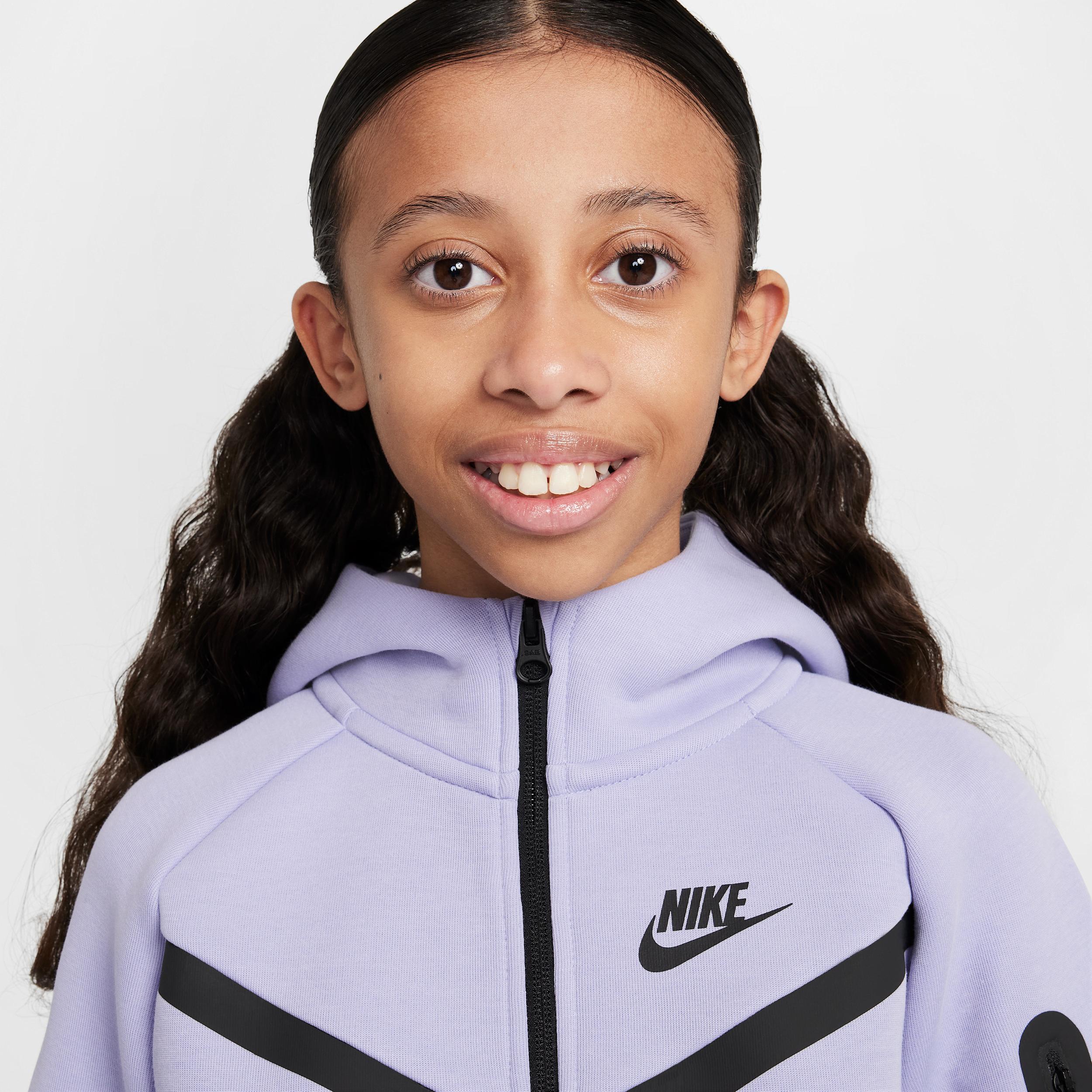 Unisex Nike Sportswear Tech Fleece Girls' Full-Zip Hoodie Product Image