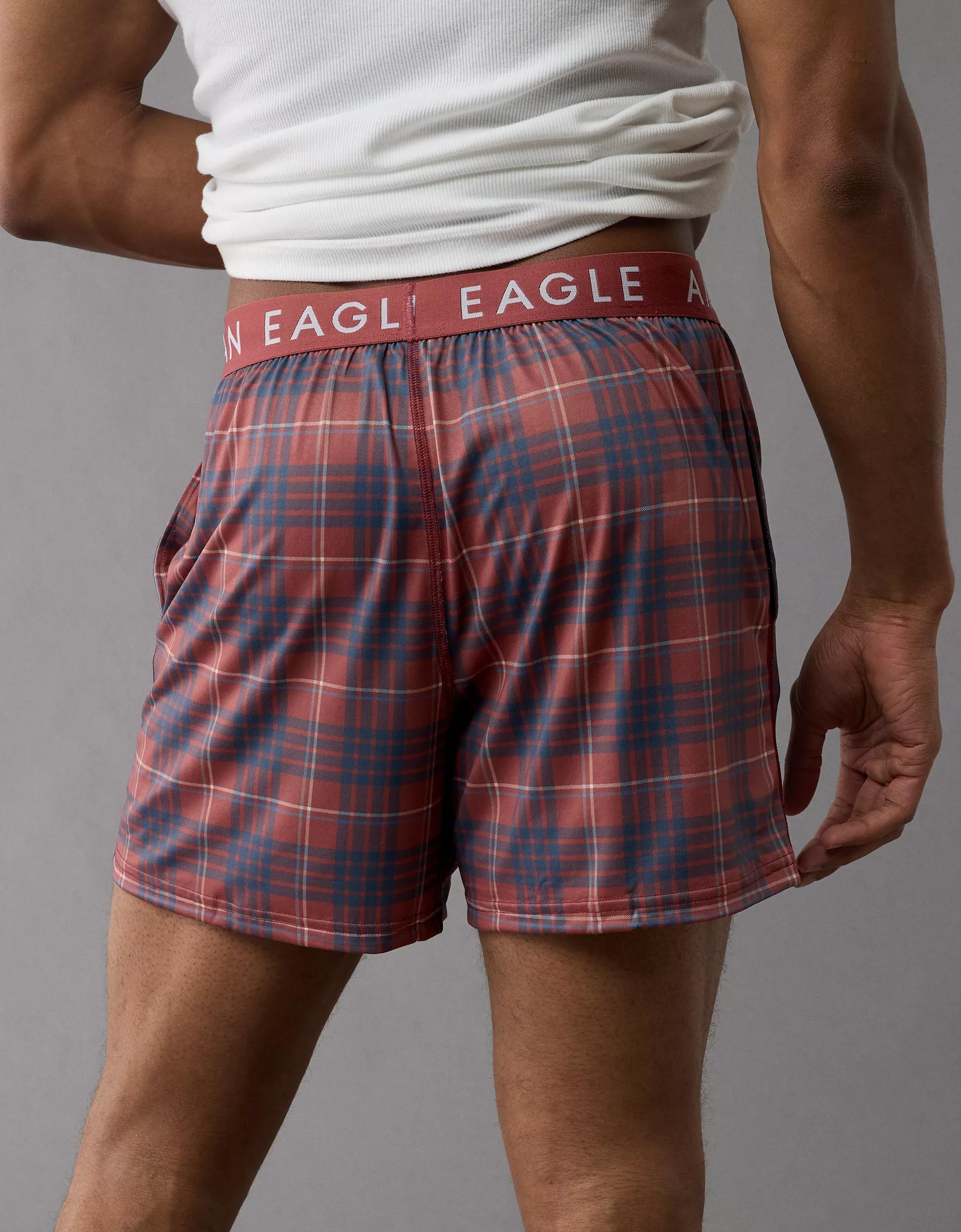 AEO Men's Plaid Ultra Soft Pocket Boxer Short Product Image