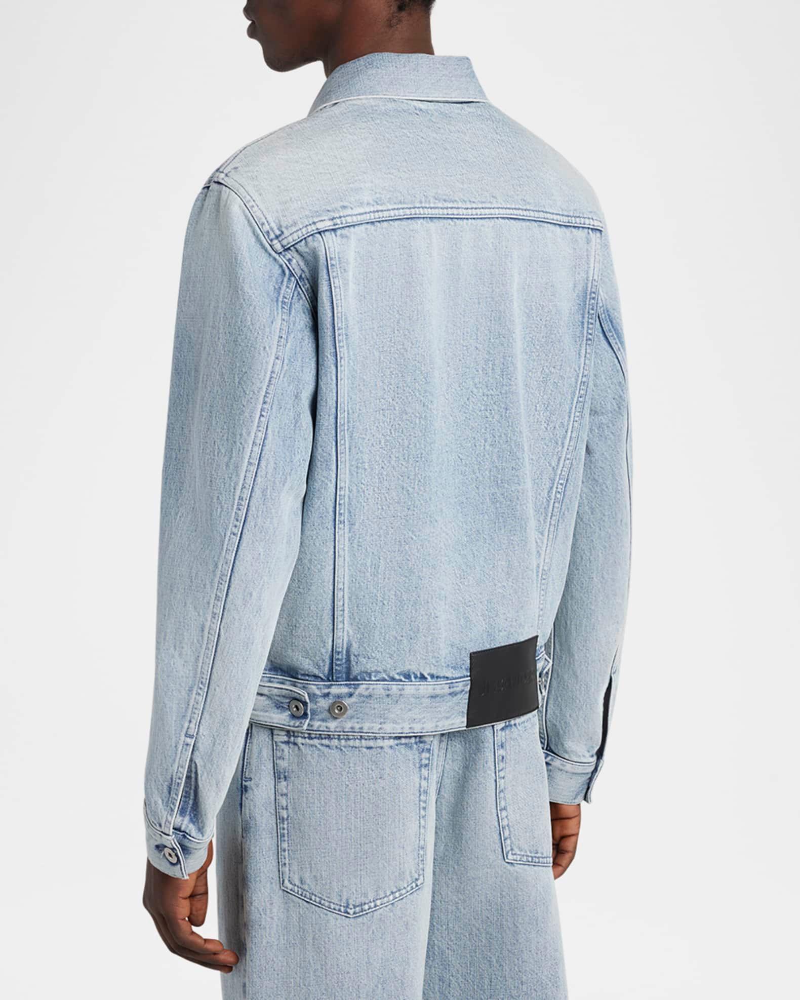 Men's Acid-Wash Denim Jacket Product Image