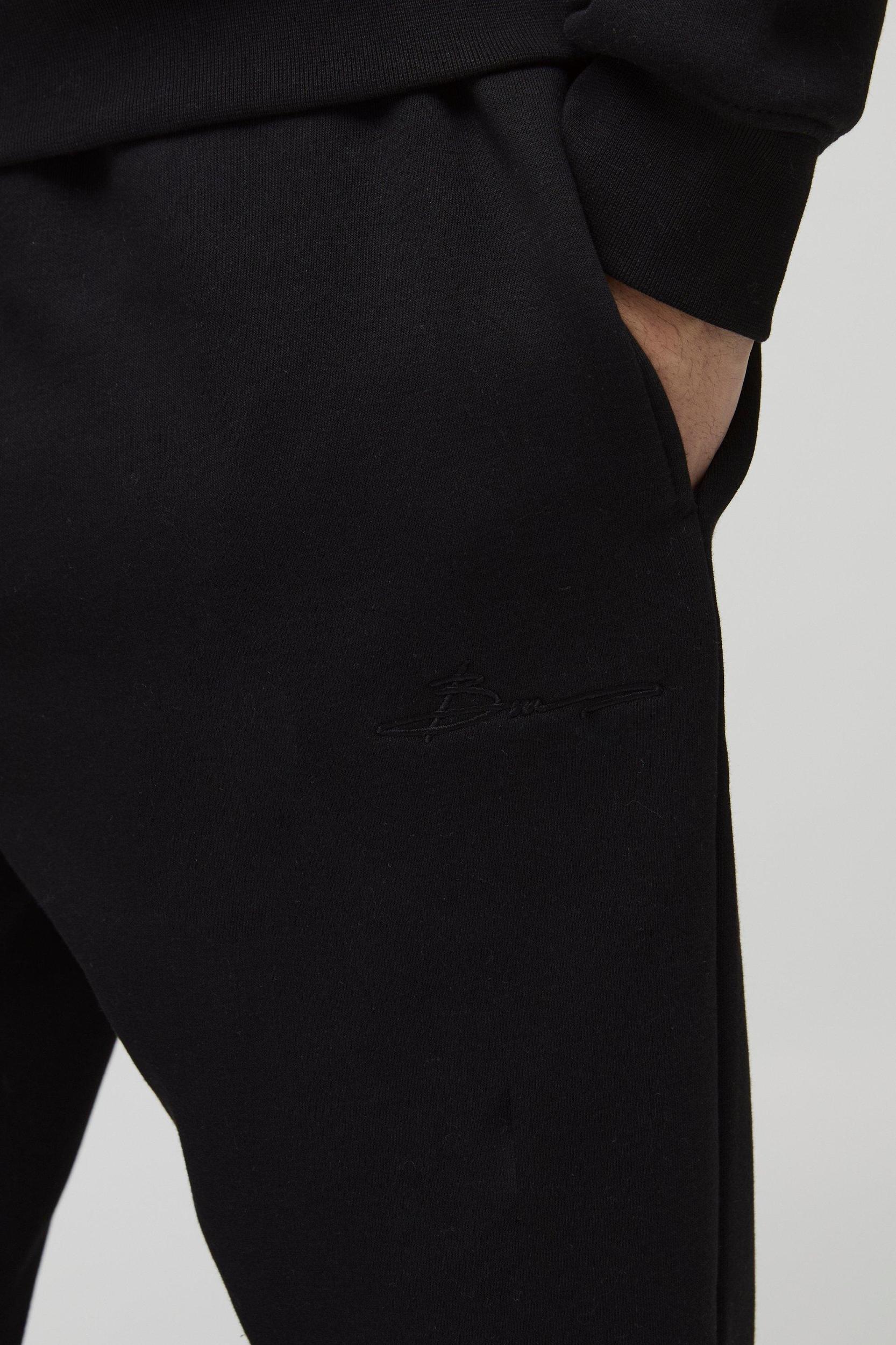 330GSM Straight Fit BM Signature Sweatpants | boohooMAN USA Product Image