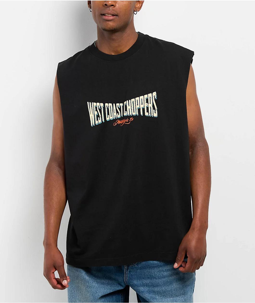 West Coast Choppers Motorcycle Black Tank Top Product Image