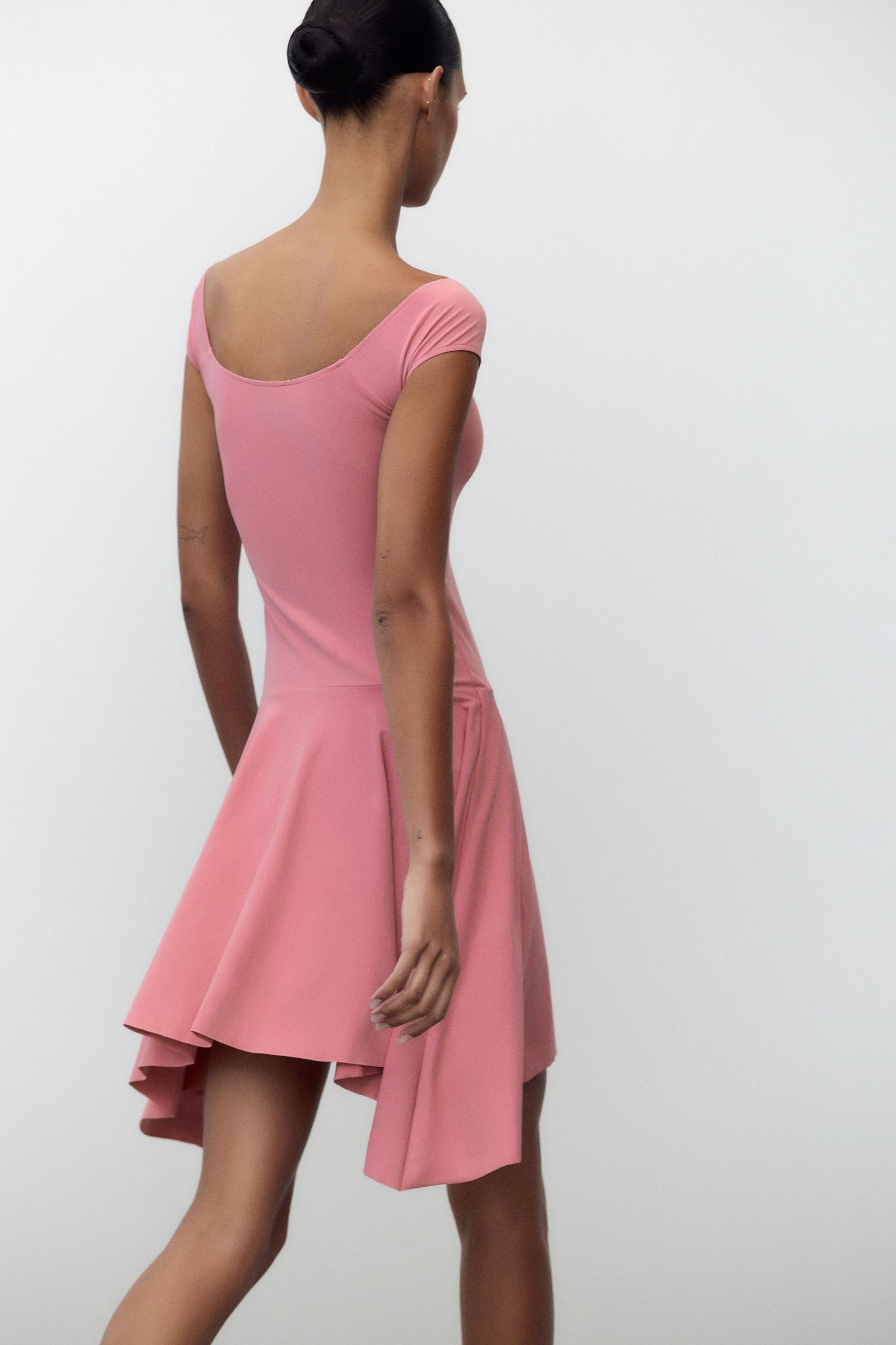 ASYMMETRIC HEM POLYAMIDE DRESS Product Image
