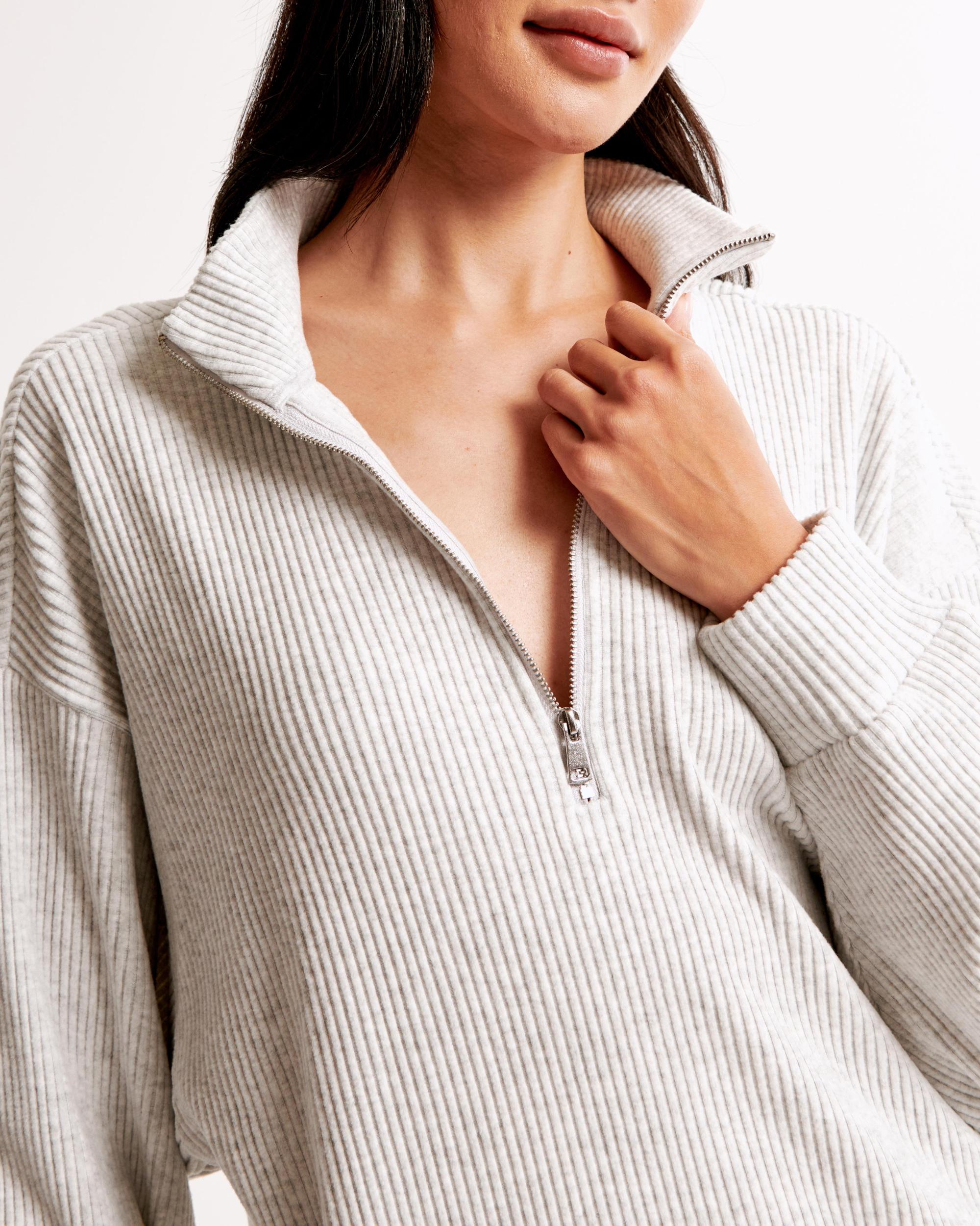 Lounge Brushed Rib Half-Zip Product Image