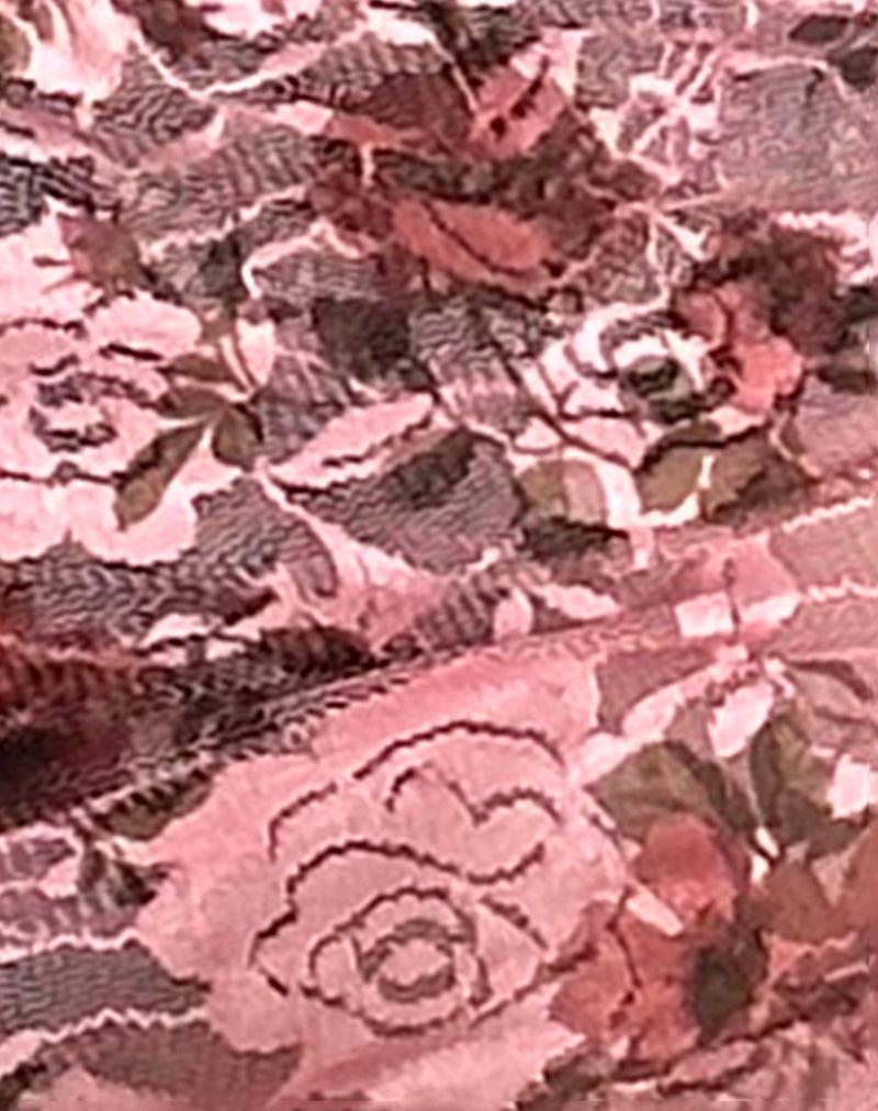 Erna Micro Shorts in Pink Lace Floral Bloom Female Product Image