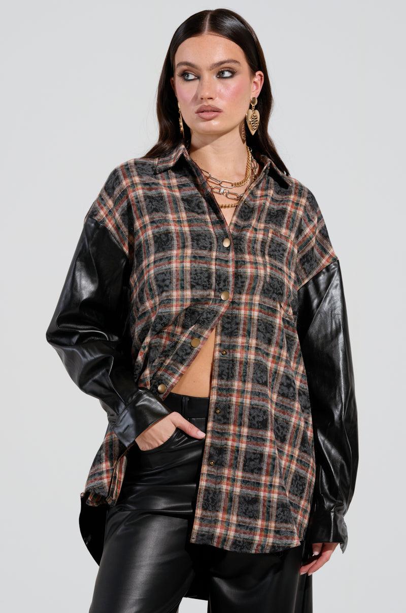 LANA BUTTON DOWN MULTI FUNCTION BLOUSE Product Image