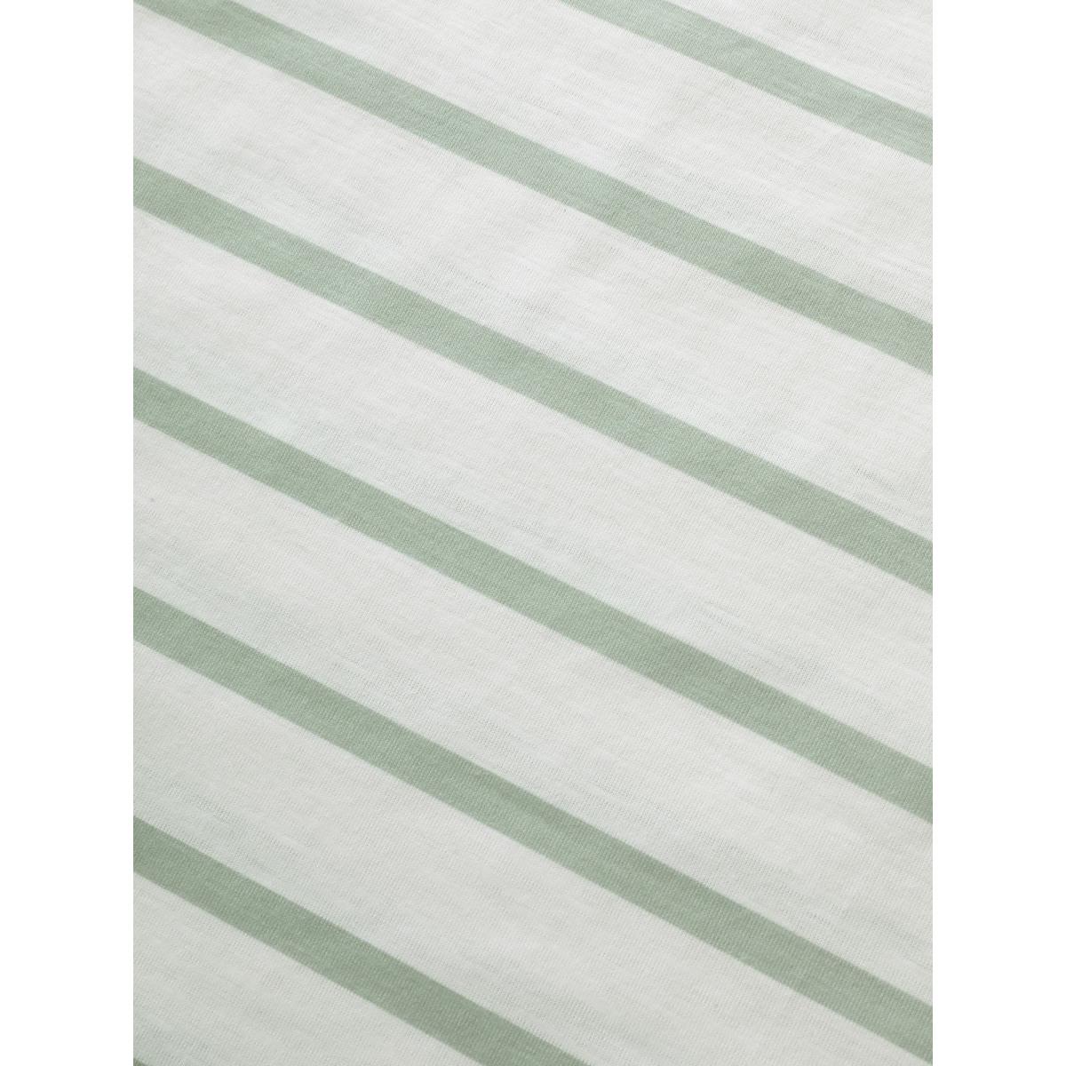 Plus Size Contrast Stripes Round Neck Tank Top Women LightGreen Casual Contrast Round Neck Everyday Tank Tops Camis BloomChic 10/M Product Image