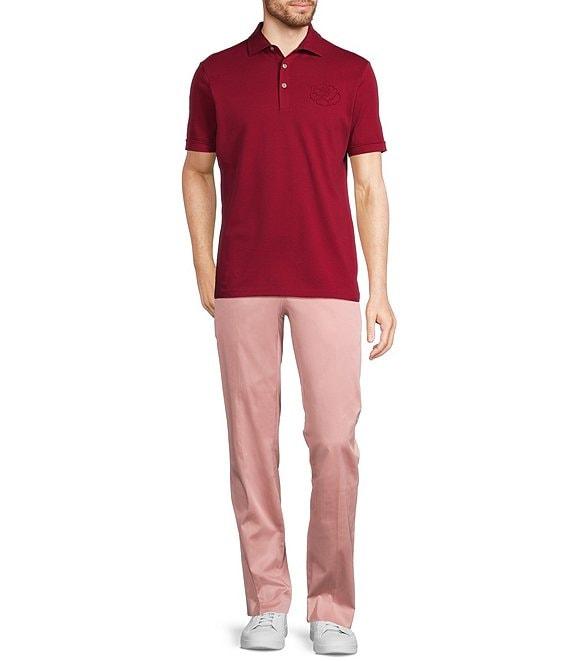 Murano From The Garden Collection Debossed Floral Print Short Sleeve Polo Shirt Product Image