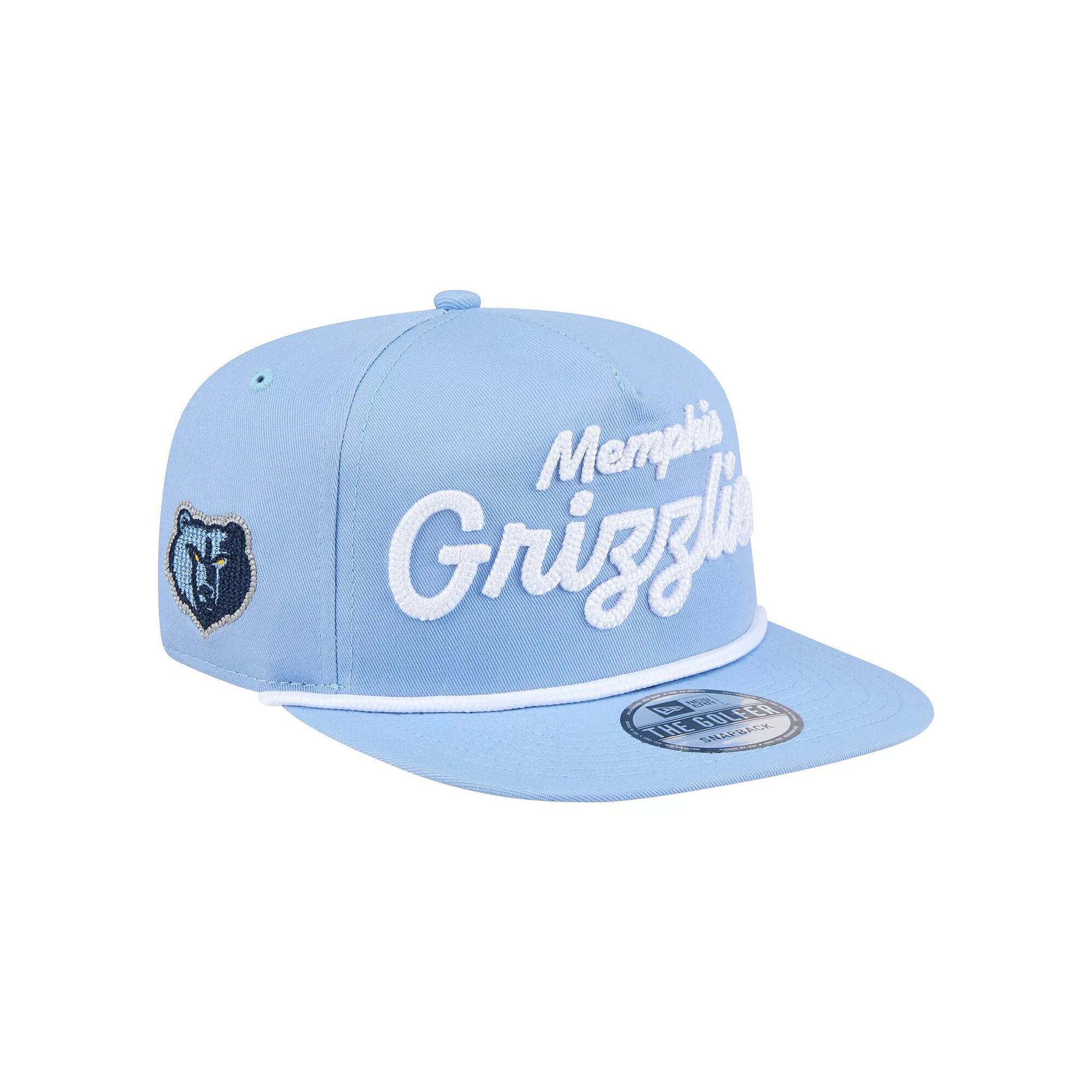 Men's New Era Light Blue Memphis Grizzlies Team Text Golfer Snapback Hat, Grz Light Product Image