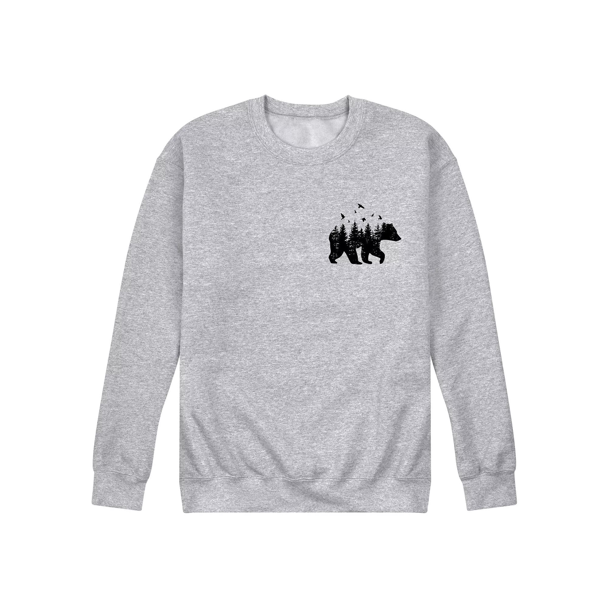 Men's Forest Bear Fleece Sweatshirt,  Product Image