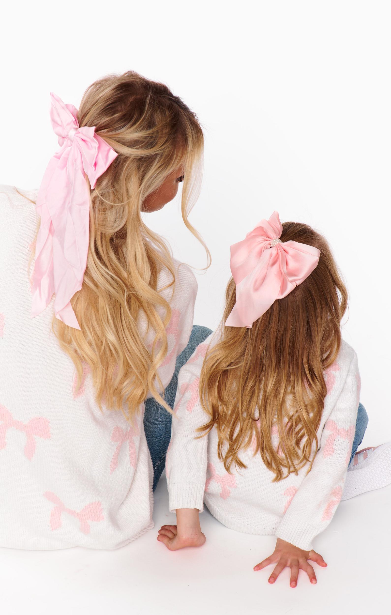 Little Gabrielle Sweater ~ Put A Bow On It Knit Kids Product Image