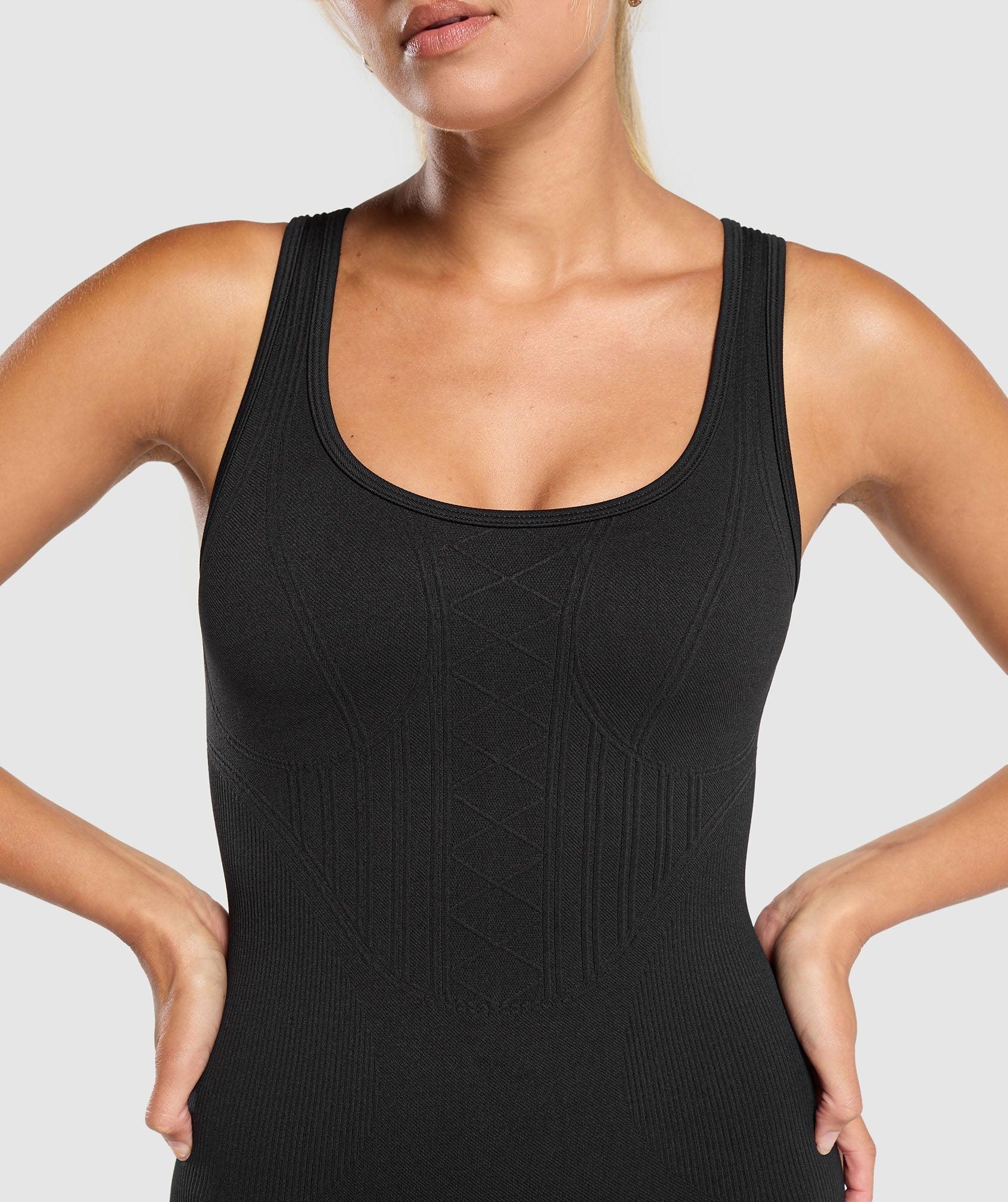 Gymshark Corset Seamless Bodysuit - Black Female Product Image