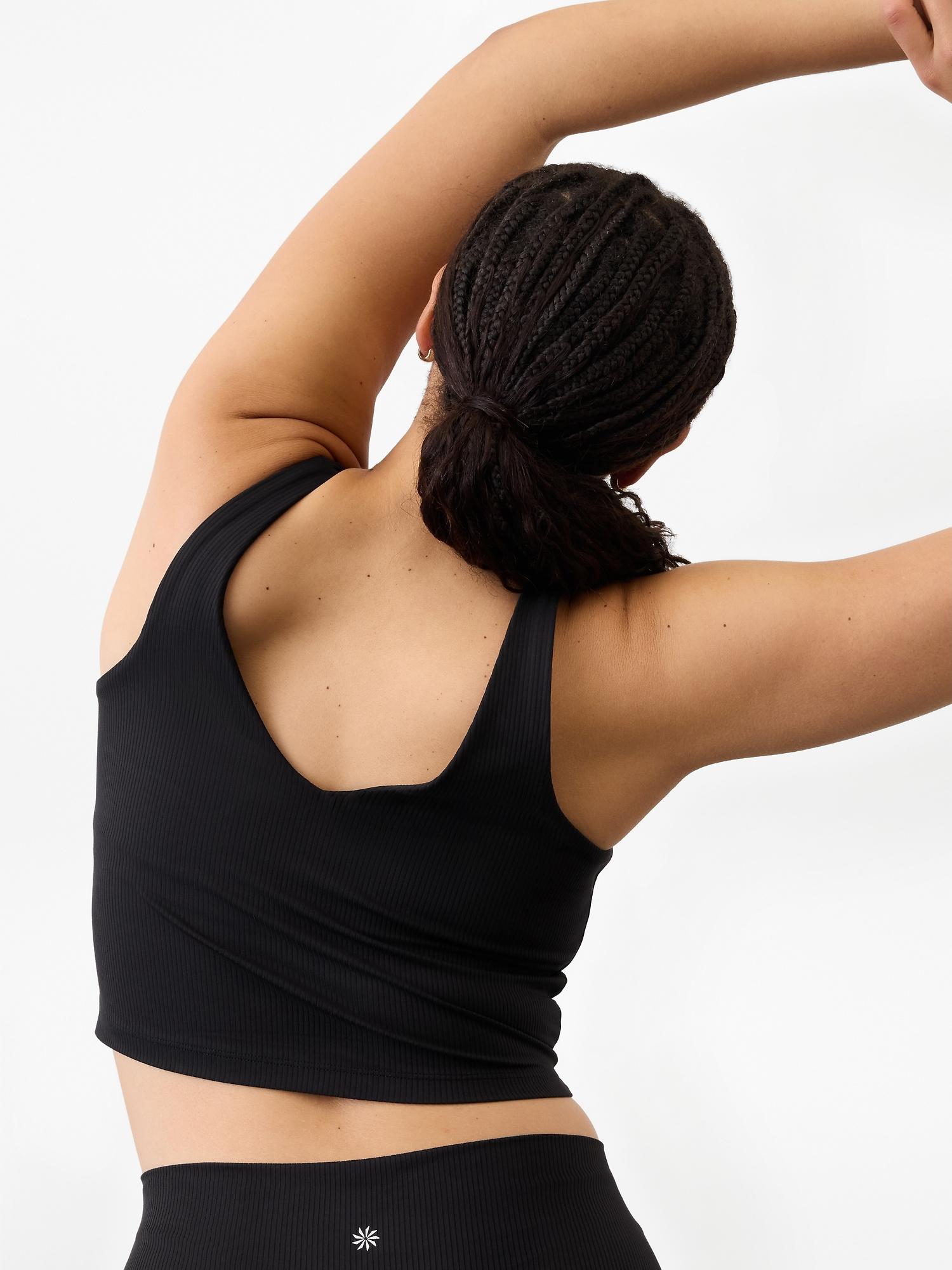 Transcend V Neck Rib Crop Sports Bra A-C Product Image